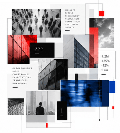 Complexity represented through overlapping signals and perspectives